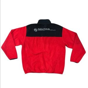 Vintage Nautica Competition Half Zip Fleece
sz XL color Red Black